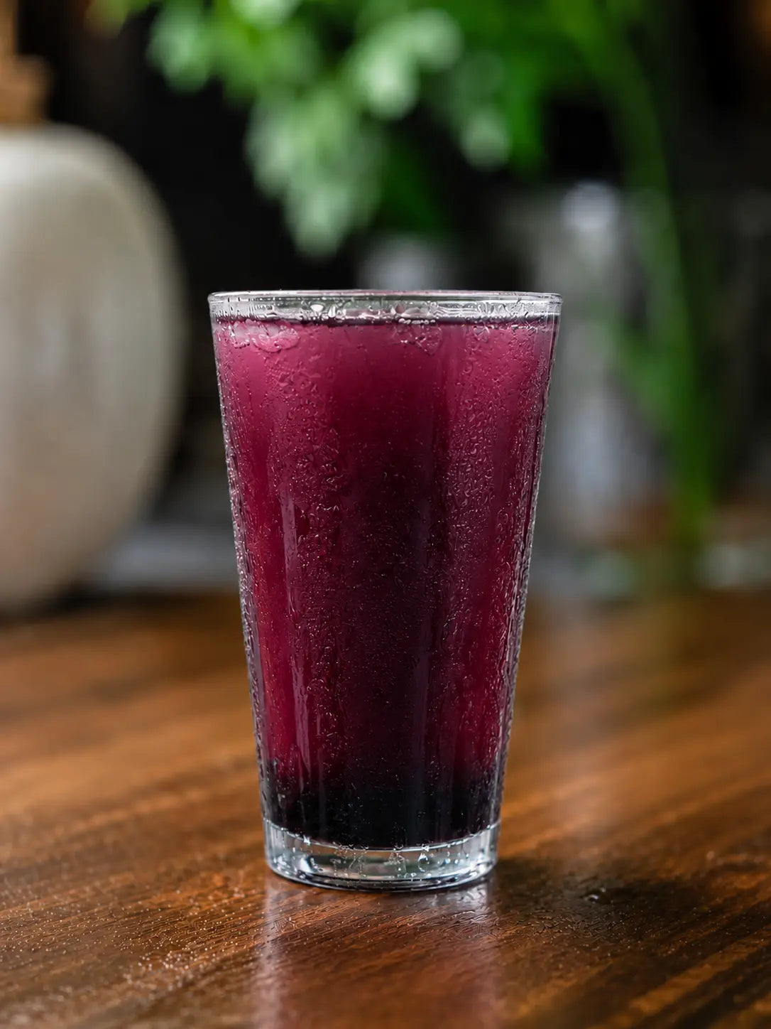 Refreshing blueberry drink served cold at Caby & Byke.